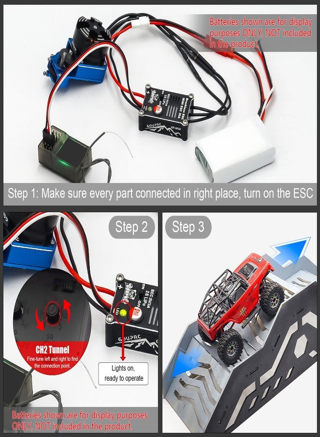 محرك GOUPRC 2204 2400KV بدون فرش خارجي الدوران مع قاعدة تثبيت ومجموعة وحدة تحكم إلكترونية بدون فرش 30 أمبير لسيارة SCX24 Axial 1/24 التي تعمل بالتحكم عن بعد - Image 4